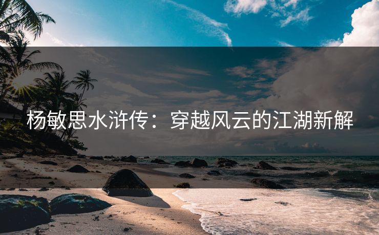 杨敏思水浒传：穿越风云的江湖新解